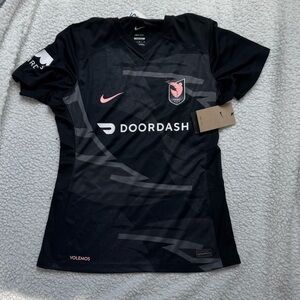 Nike Black and Pink Soccer Jersey